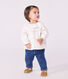 Blusa a maniche lunghe in popeline di cotone con colletto e ricami neonata