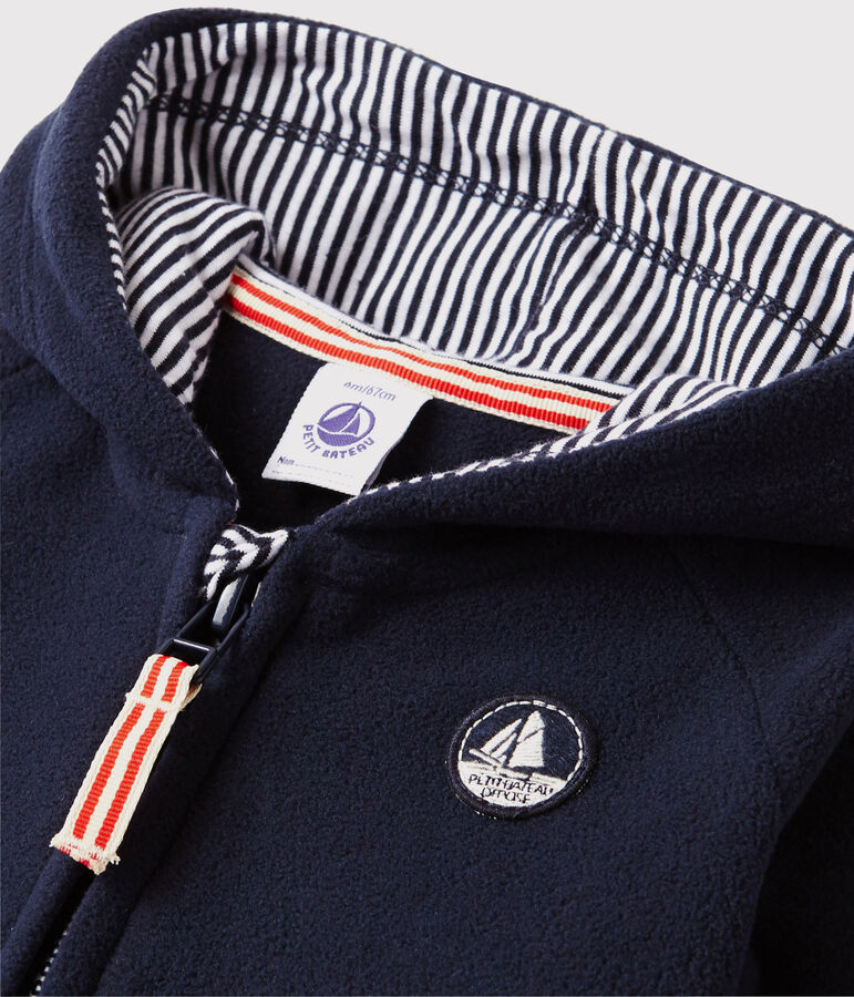 Felpa beb&egrave; in pile blu ABYSSE