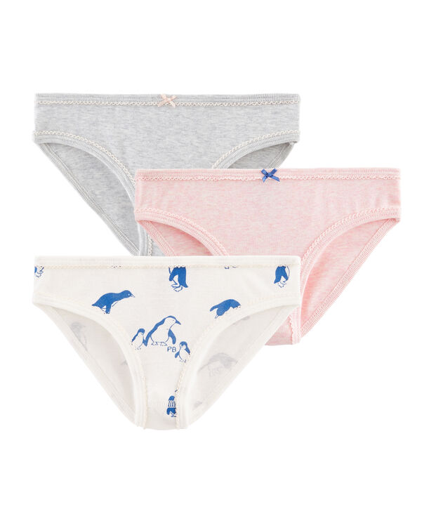 Trio slip bambina multicolore