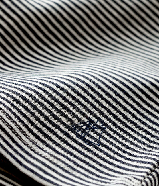 T-shirt millerighe bebè maschio blu SMOKING/bianco MARSHMALLOW