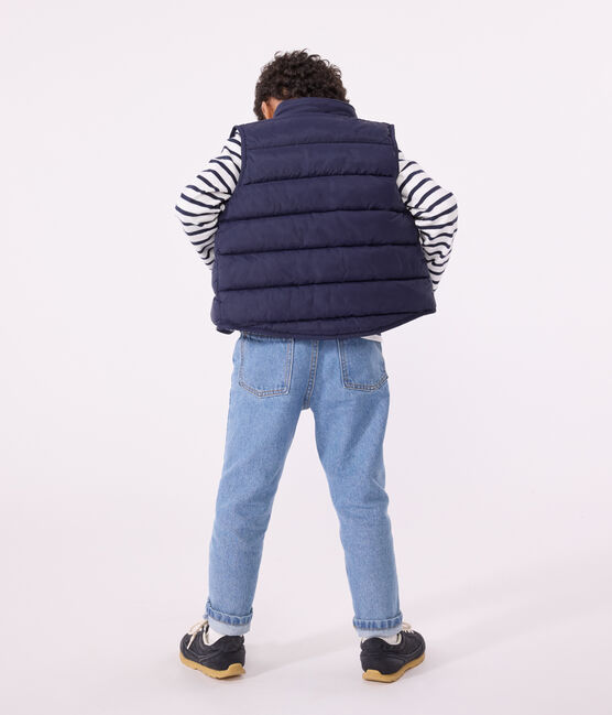 Piumino senza maniche trapuntato bambino blu SMOKING