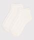 Set di 2 paia di calzini bambino in jersey di cotone tinta unita