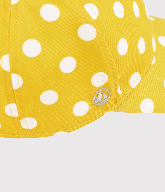 Berretto fantasia a pois bambina giallo SHINE/bianco MARSHMALLOW