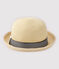 Cappellino in paglia bebè rosa NATUREL