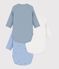 Set di body incrociati a maniche lunghe in cotone fantasia neonato multicolore