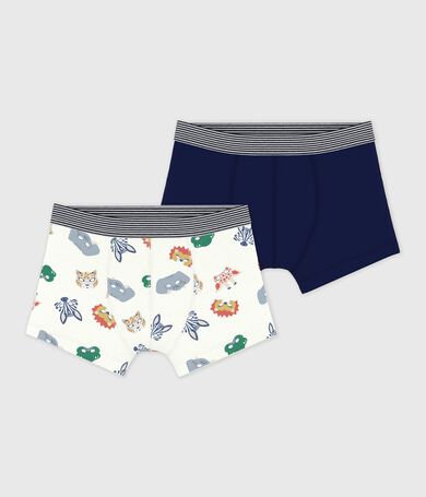 Set di boxer in cotone con stampa di maschere bambino