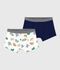 Set di boxer in cotone con stampa di maschere bambino multicolore