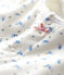 Body-pigiama con stampe a fiori bimba in velluto bianco MARSHMALLOW/bianco MULTICO