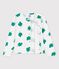 Cardigan fantasia bambina in molleton bianco MARSHMALLOW/verde GAZON