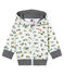 Felpa con cappuccio zippato neonato fantasia bianco MARSHMALLOW/bianco MULTICO