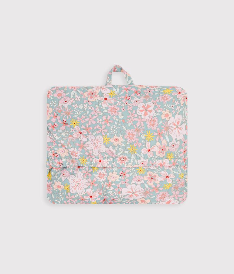 Giacca a vento a fiori bambina blu/multicolore