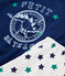 Pigiama corto bambino in lino/cotone blu MEDIEVAL/bianco MULTICO