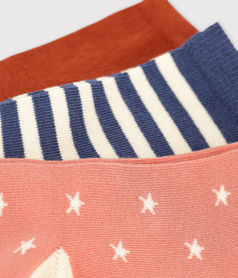 Confezione da 3 paia di calzini bambina multicolore