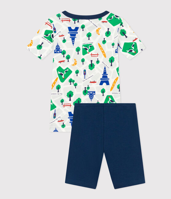 Pigiama corto bambino in cotone stampato Parigi INCOGNITO/ MULTICO