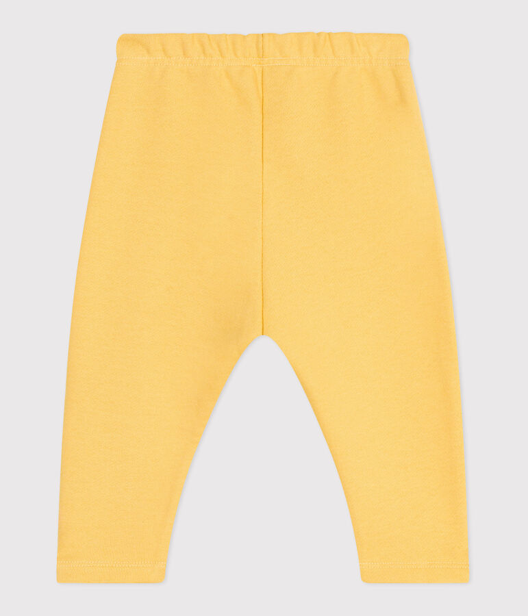 Joggers in cotone tinta unita neonato giallo