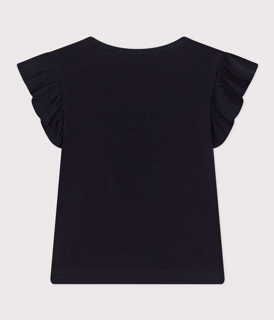 T-shirt bambina in cotone blu SMOKING