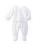 Coordinato bebé unisex coprifasce e ghettine bianco ECUME/grigio GRIS