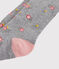 Collant bebè femmina rosa CHARME/grigio SUBWAY
