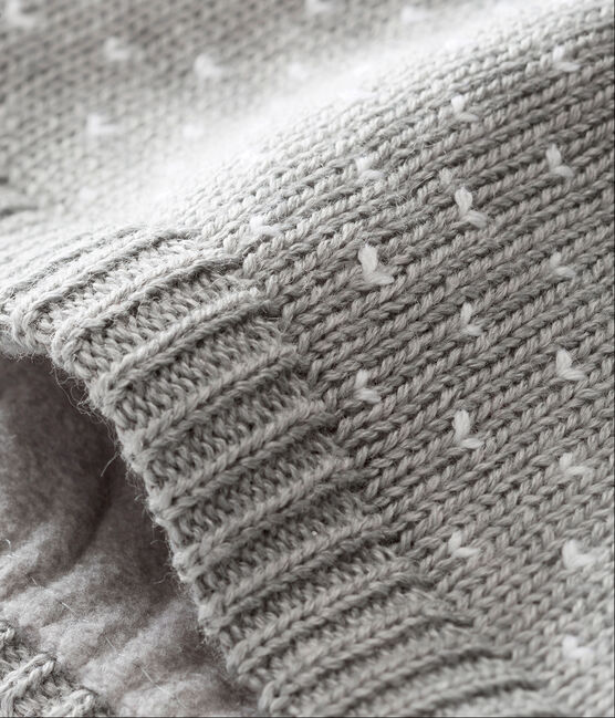Cappello foderato in pile per bebé unisex grigio SUBWAY/bianco MARSHMALLOW