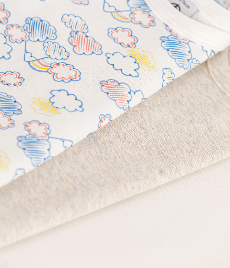 Confezione da 3 body beb&egrave; a maniche corte in cotone con arcobaleno multicolore