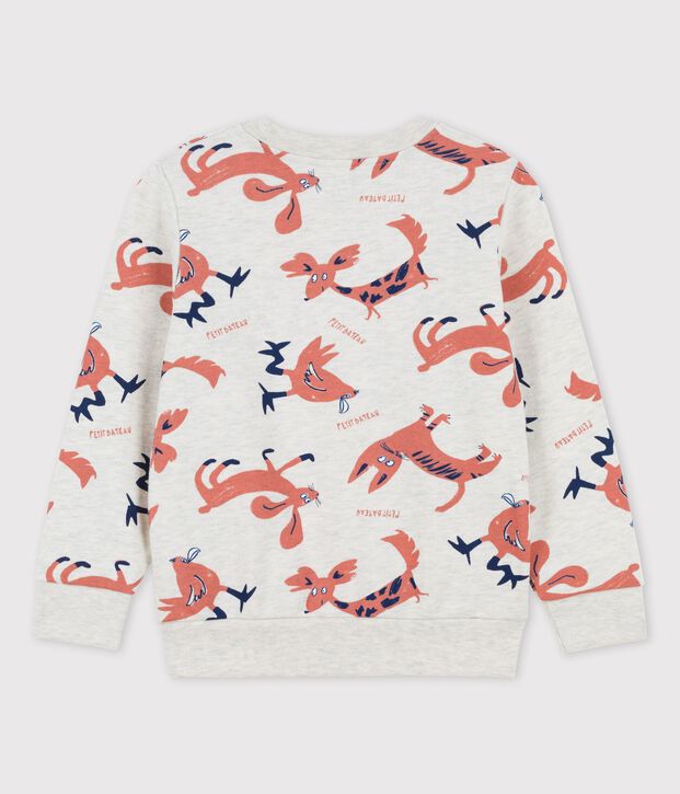 Felpa in molleton bambina / bambino beige/multicolore