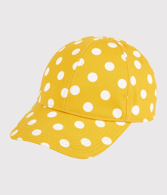 Berretto fantasia a pois bambina giallo SHINE/bianco MARSHMALLOW