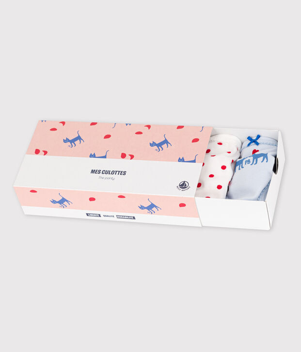 Confezione da 5 slip bambina in cotone multicolore