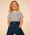 T-shirt a righe in jersey fiammato bambina bianco AVALANCHE/blu SMOKING