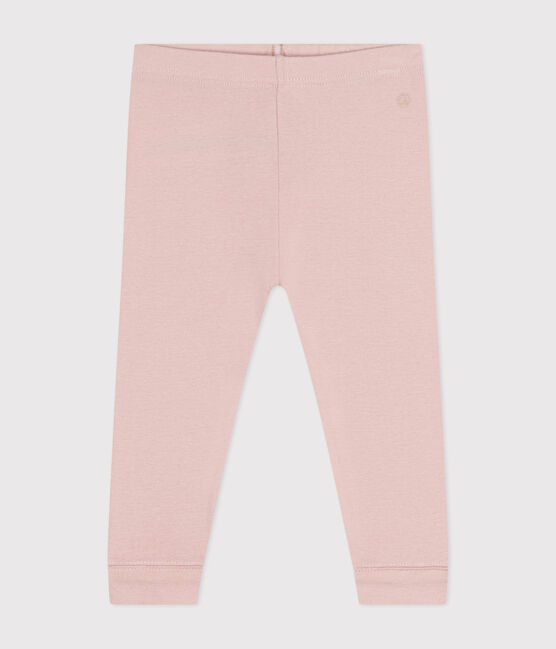Leggings in cotone tinta unita neonato rosa SALINE