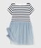 Abito a maniche corte in cotone a righe bambina CO2/ MULTICO