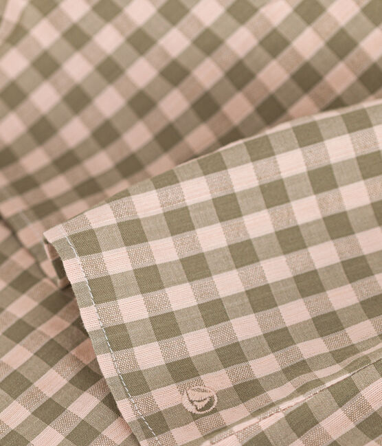 Blusa bebè a maniche corte in seersucker MARECAGE/ SALINE