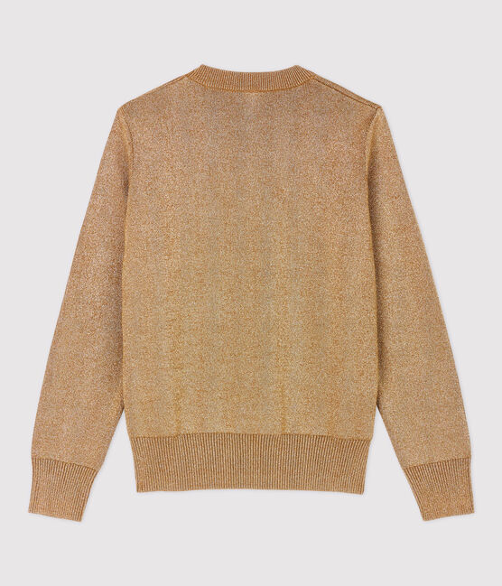 Pull marinaro in cotone dorato Donna marrone BRINDILLE/giallo DORE