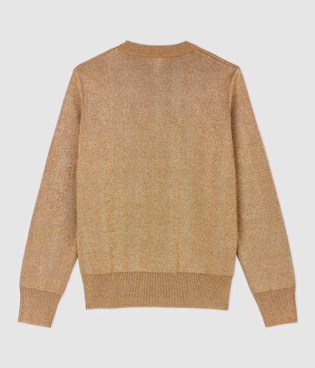 Pull marinaro in cotone dorato Donna marrone/giallo