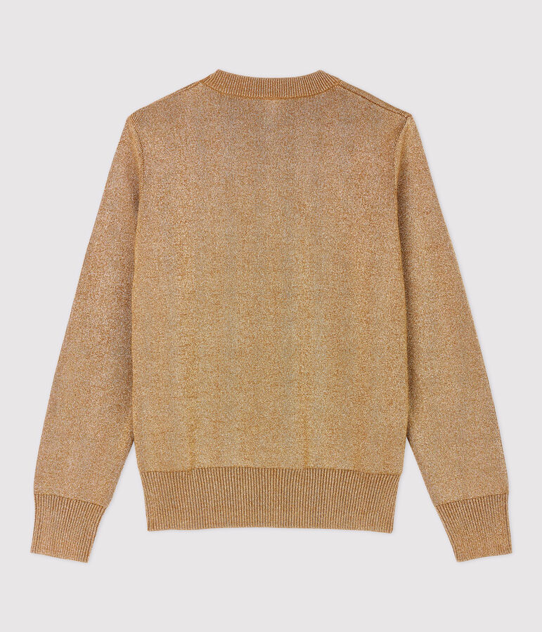 Pull marinaro in cotone dorato Donna marrone/giallo