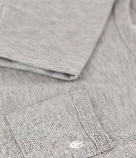 T-shirt a maniche lunghe in jersey fiammato per bebè grigio CHATON CHINE