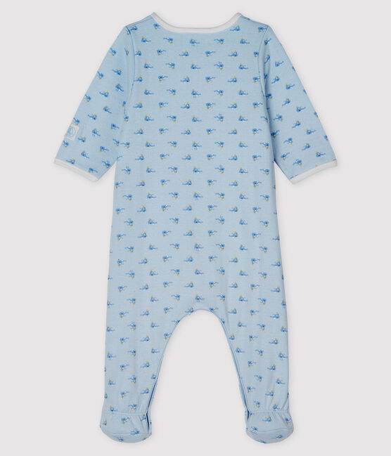 Bodyjama bebè in tubique blu FRAICHEUR/bianco MULTICO
