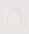 Blusa in cotone bebè. bianco MARSHMALLOW/grigio ARGENT