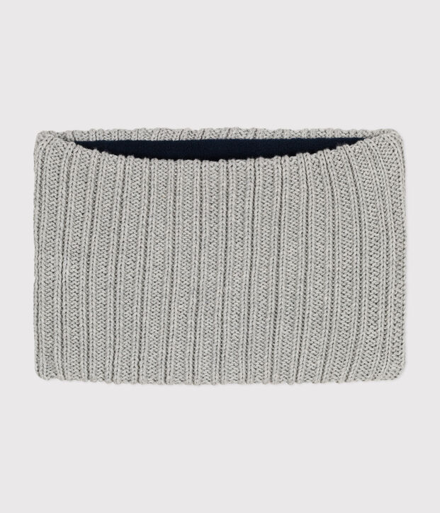 Snood in maglia foderata in pile bambino grigio
