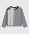 Cardigan in doppio jersey bambina blu SMOKING/bianco MARSHMALLOW