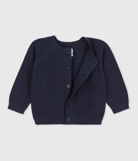 Cardigan in maglia di cotone per neonati blu SMOKING