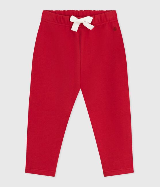 Pantaloni in cotone tinta unita neonato rosso POMPEI