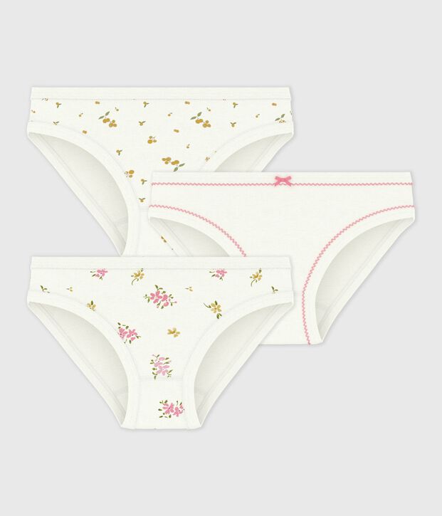 Set di slip in cotone con stampa a fiori bambina multicolore