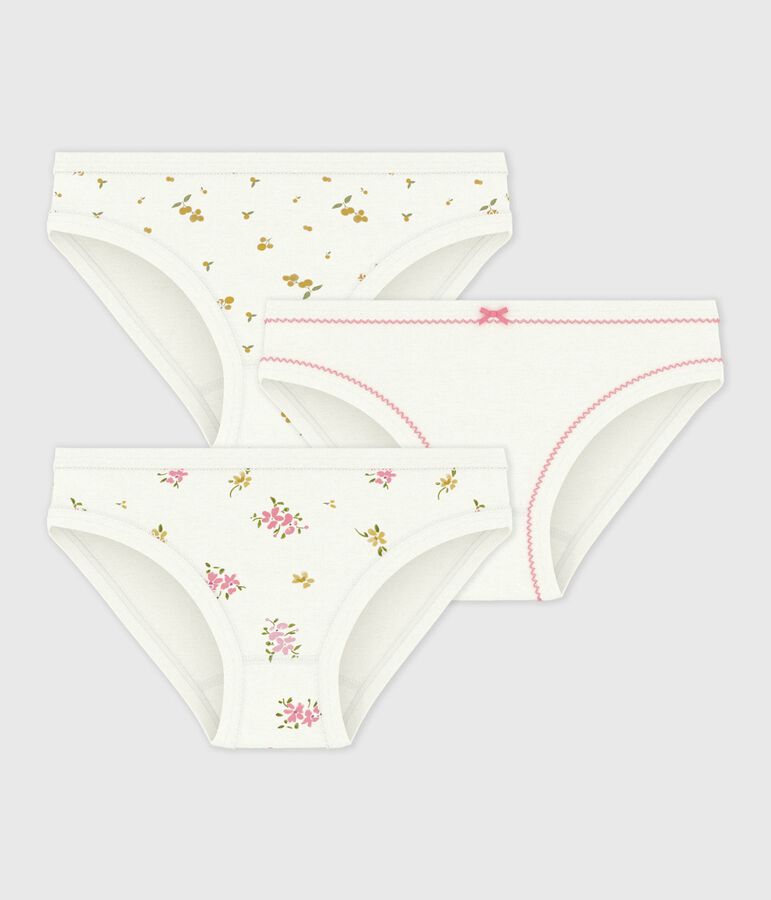 Set di slip in cotone con stampa a fiori bambina multicolore