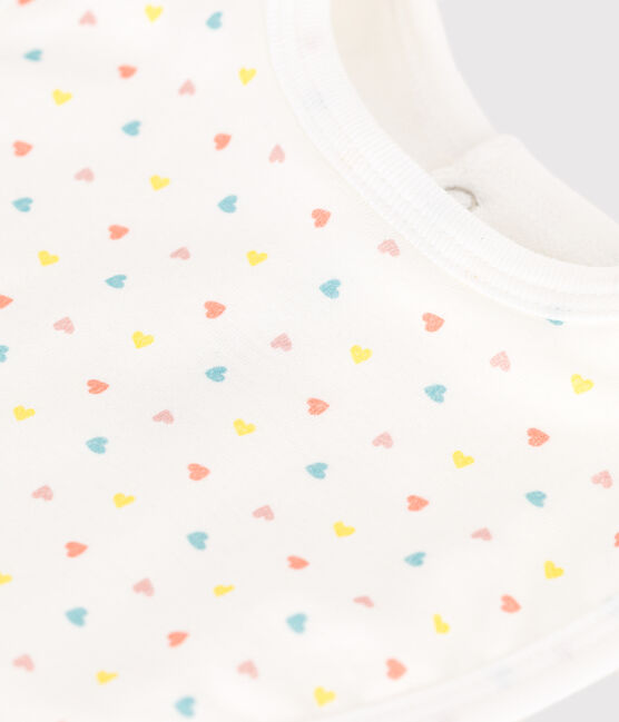 Bavaglino nascita in cotone con stampa blu MARSHMALLOW/ AQUATIC