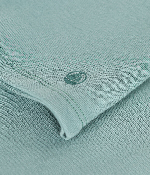 T-shirt a maniche lunghe a costine bambina verde