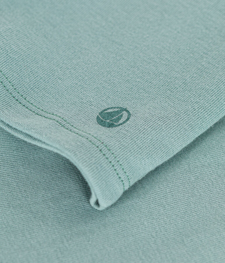 T-shirt a maniche lunghe a costine bambina verde PAUL