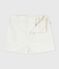 Shorts in cotone tinta unita neonato bianco MARSHMALLOW