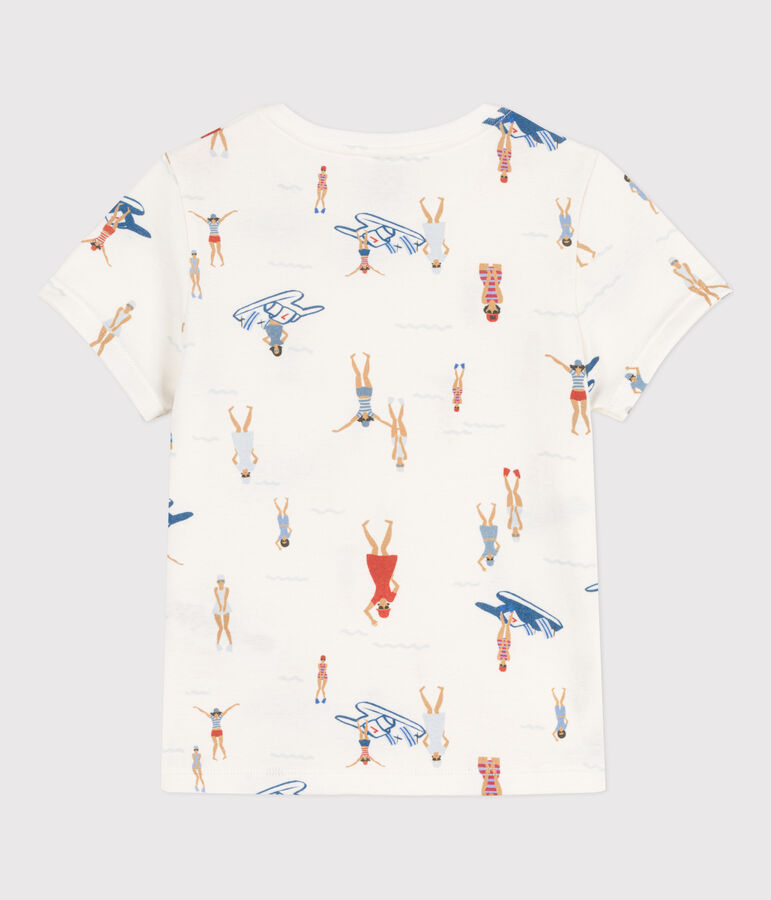 T-shirt stampata a maniche corte bambina bianco/multicolore