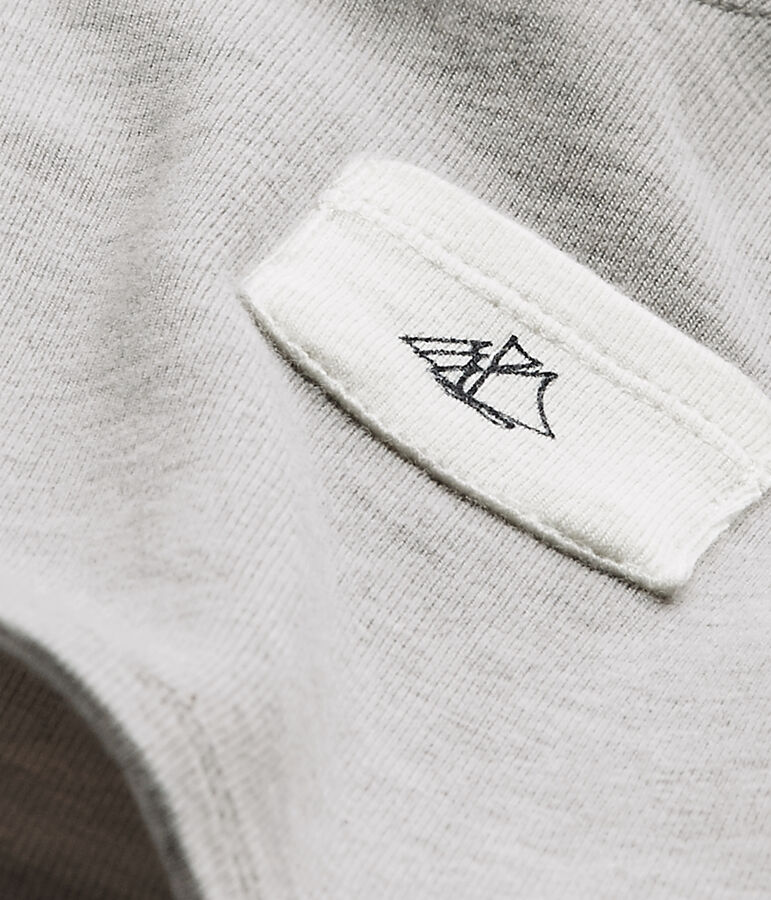 T-shirt beb&eacute; bambino tinta unita grigio BELUGA CHINE