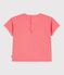 T-shirt a maniche corte in cotone con motivo neonato rosa